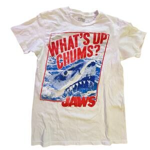 JAWS x Womens White Shark Graphic Tee l SIZE SMALL